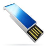 USB флеш-диск - Digma Slyd Blue&White - 4Gb