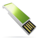 USB флеш-диск - Digma Slyd Green&White - 2Gb